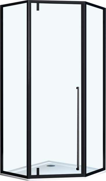 Душевой уголок Vincea Penta VSP-3P900CLB 90x90, профиль чёрный, стекло прозрачное