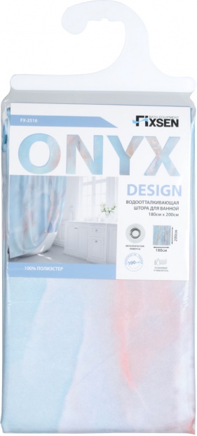 Штора для ванной Fixsen Design FX-2516 Onyx