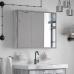 Зеркало-шкаф Corozo Айрон 90, серый, арт - фото №1