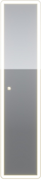 Шкаф-пенал с зеркалом Dreja Point 40 c подсветкой белый/универсальный