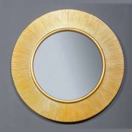 Зеркало круглое Armadi Art NeoArt Shine золото, с подсветкой
