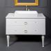 Комплект мебели Armadi Art Vallessi Avangarde Piazza 100 белая, с накладной раковиной - фото №3