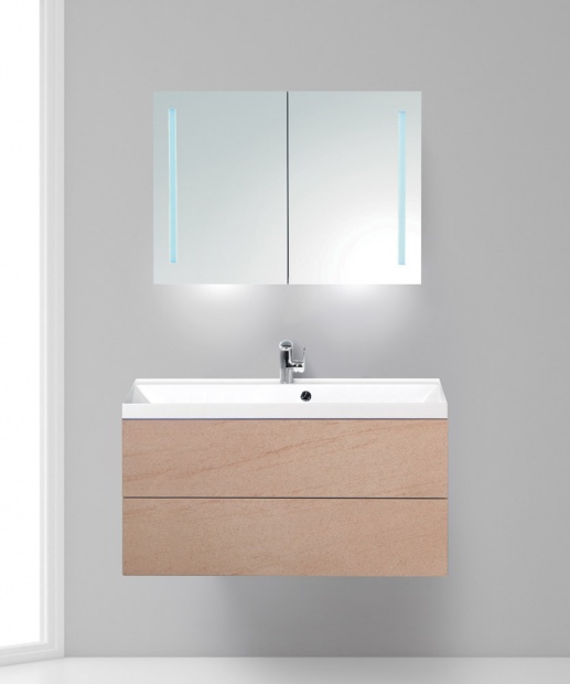 Тумба с раковиной BelBagno Regina 100 rosso basalto