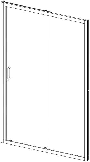 Душевая дверь в нишу Vincea Alpha VDS-3AL140CL 140 см, стекло прозрачное, хром