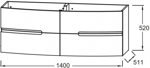 Тумба для комплекта Jacob Delafon Nona EB1891RU-442 глянцевый серый антрацит