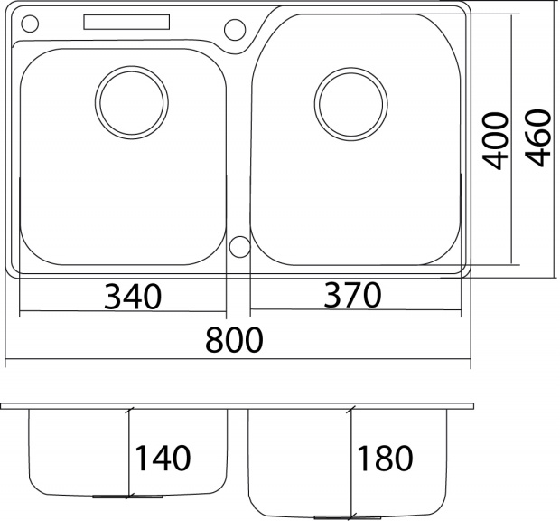 Мойка кухонная Oulin  (OL-H9910)