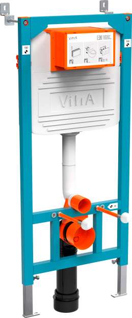 Инсталляция для унитазов VitrA 800-2010 с кнопкой смыва, хром