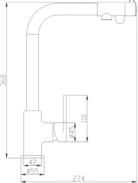 Смеситель для кухонной мойки Steel Hammer (SH 572 BLACK BR)