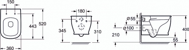 Унитаз подвесной GROSSMAN COMFORT (GR-P3013)