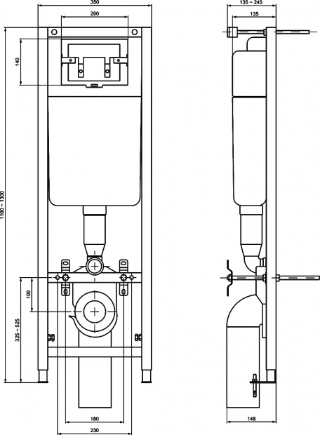Унитаз подвесной 4 в 1 Ideal Standard Ecco (W770001)