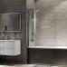 Шторка на ванну IDDIS Ray RAY6CS2i90 120х140, профиль глянцевый алюминий - фото №2