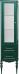 Шкаф-пенал ValenHouse Эстетика L, витрина, зеленый, ручки бронза - фото №2