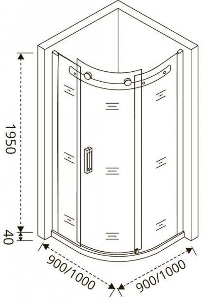 Душевой уголок GOOD DOOR ALTAIR 90x90 (ALTAIR R-90-C-CH)