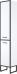 Шкаф-пенал Corozo Айрон черный, белый - фото №5