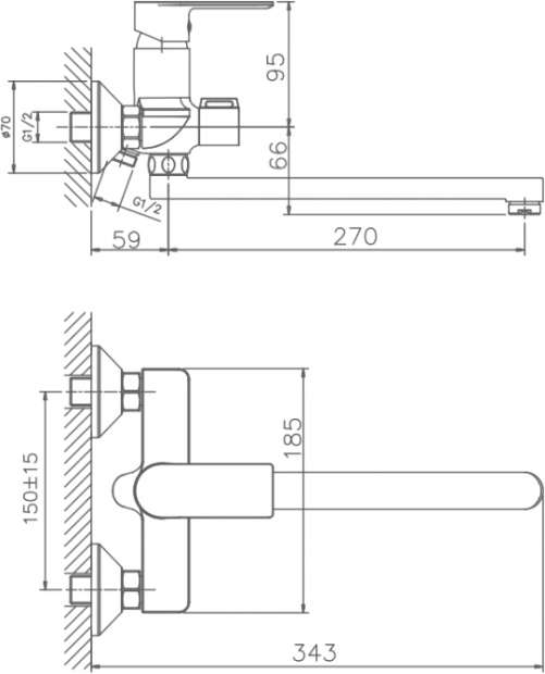 Универсальный смеситель Haiba HB22505-8