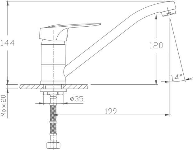 Смеситель для кухни Haiba HB4937