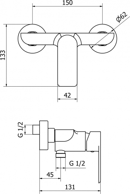 Смеситель для душа Cezares Furore (FURORE-DM-01-Cr)