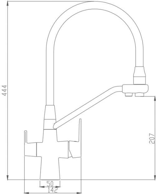 Смеситель для кухни Haiba HB76855