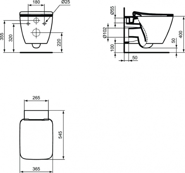 Унитаз подвесной Ideal Standard STRADA II AquaBlade® T359701