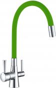 Смеситель для кухонной мойки LEMARK COMFORT LM3075C-Green хром, зеленый