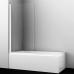 Berkel 48P01-80 WHITE Стеклянная шторка на ванну одностворчатая, белый профиль - фото №1