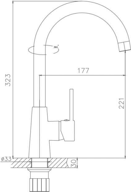 Смеситель для кухни Haiba HB70074