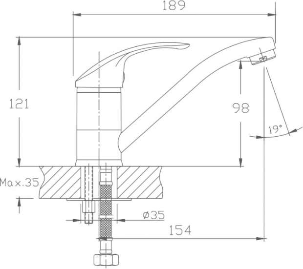 Смеситель для кухни Haiba HB4536