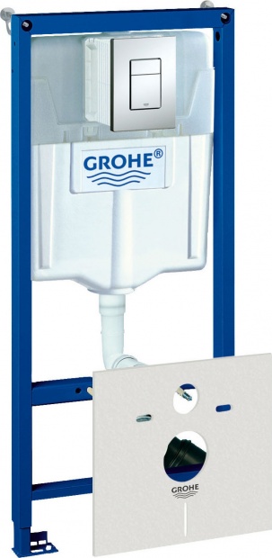 Комплект:  инсталляция для унитазов Grohe Rapid SL 38775001 4 в 1 с кнопкой смыва + сиденье Laufen Pro 8.9695.1.300.000.1 с микролифтом