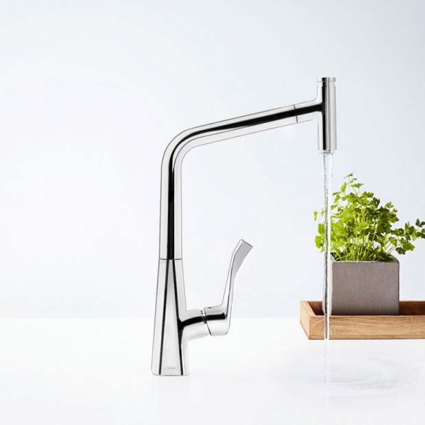 Смеситель для кухонной мойки HANSGROHE METRIS SELECT M71 73807000 хром