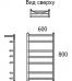 Полотенцесушитель водяной Тругор ЛЦ 80x60 (ЛЦнп4/8060П) хром - фото №2