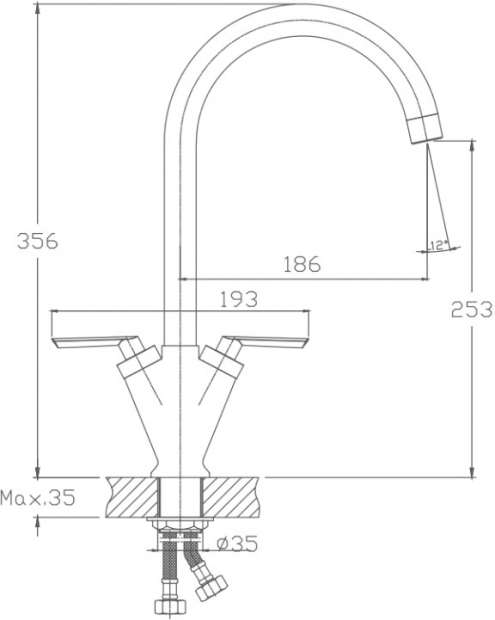 Смеситель для кухни Haiba HB4098