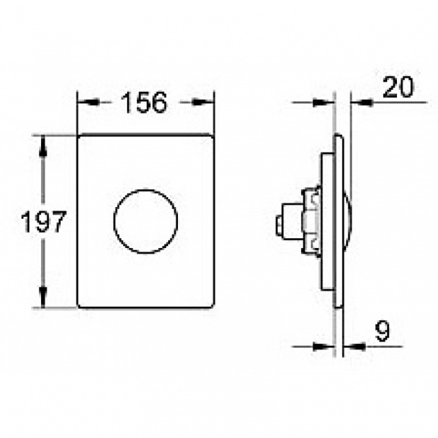 Клавиша смыва для унитаза GROHE SKATE (38672SD0)