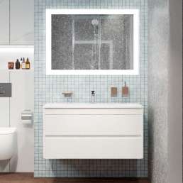 Комплект мебели Art&Max Family 100, подвесная, Bianco Lucido