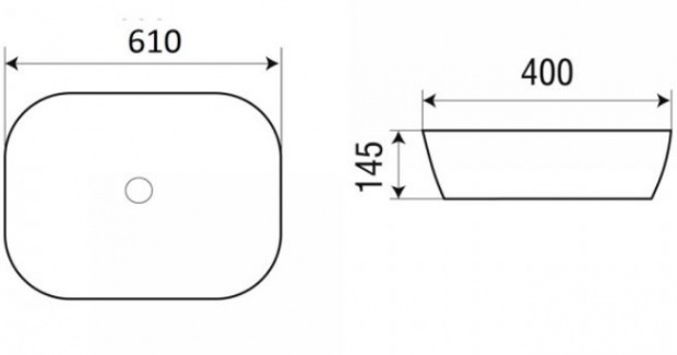 Раковина накладная WELTWASSER ELBACH 21434 60 (10000003847)