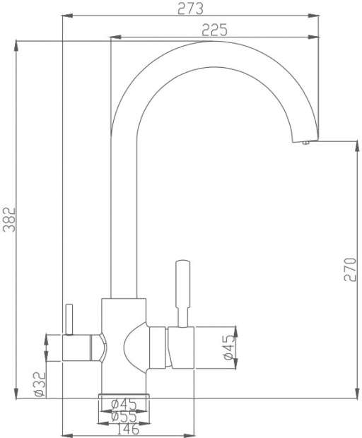 Смеситель для кухни Haiba HB76840