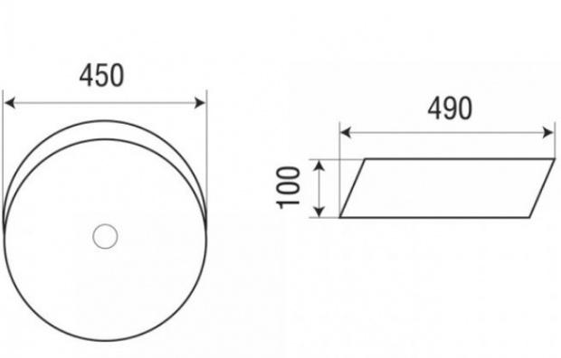 Раковина накладная WELTWASSER ELBACH 3265 45 (10000003829)