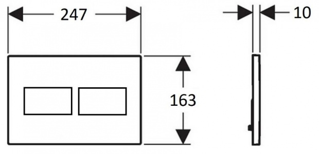 Клавиша смыва для унитаза CREAVIT ARC (GP8002.04) антрацит