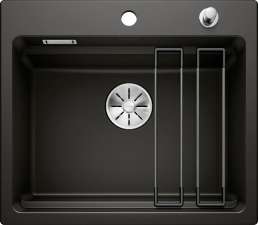 Мойка кухонная Blanco Etagon 6 черная, с клапаном-автоматом