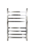 Полотенцесушитель водяной INDIGO ALETTO 80x50 ( LALWPF80-50) хром - фото №1