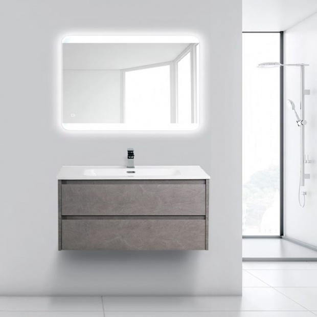 Тумба с раковиной BelBagno Kraft 100 pietra grigio