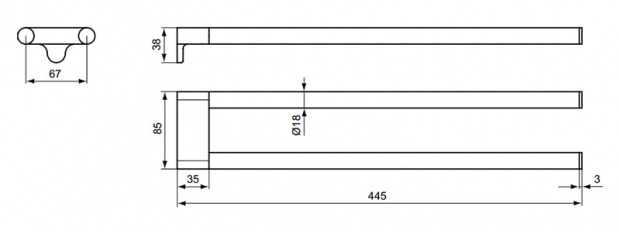 Полотенцедержатель Ideal Standard Connect (A9181AA)