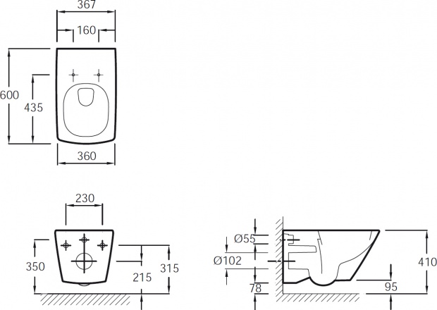 Комплект:  Унитаз подвесной Jacob Delafon Escale E1306 + инсталляция для унитазов Geberit Duofix Платтенбау 458.125.11.1 4 в 1 с кнопкой смыва