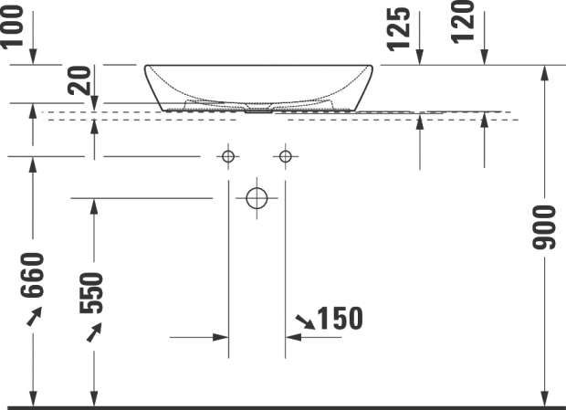 Раковина Duravit D-Neo 2372600070