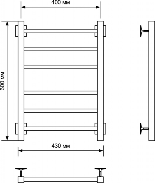Полотенцесушитель электрический Ника Step-3 60/40 хром, R