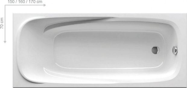 Ванна акриловая RAVAK Vanda II 160x70 (CP11000000) универсальная