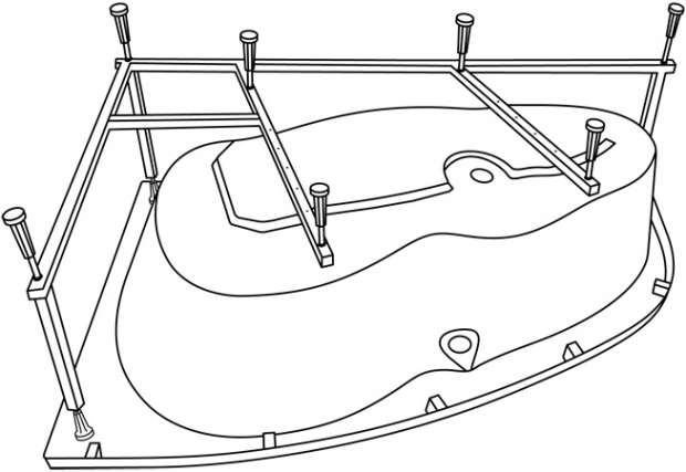 Каркас для ванны Excellent универсальный с установкой