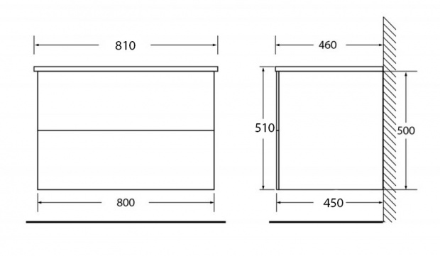 Комплект мебели BelBagno Kraft 80 rovere galifax bianco