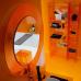 Зеркало круглое Laufen Kartell by Laufen 80 оранжевое, с подсветкой - фото №1