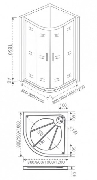 Душевой уголок GOOD DOOR INFINITY 120x80 (INFINITY R-120-W-CH)