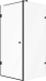 Душевой уголок STWORKI Орхус 90х90 см, профиль черный матовый, прозрачное стекло MV-OR-90х90-BL - фото №4